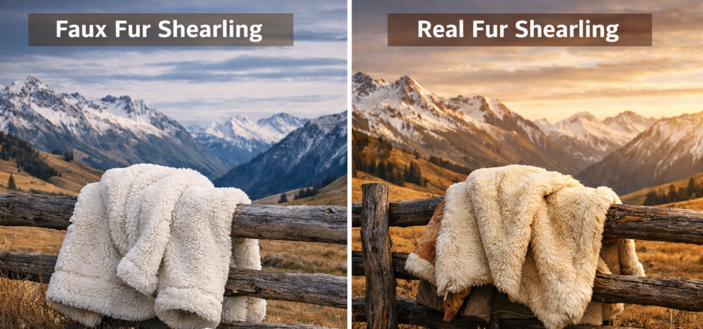 Faux Shearling Jacket Vs Real Shearling Jacket