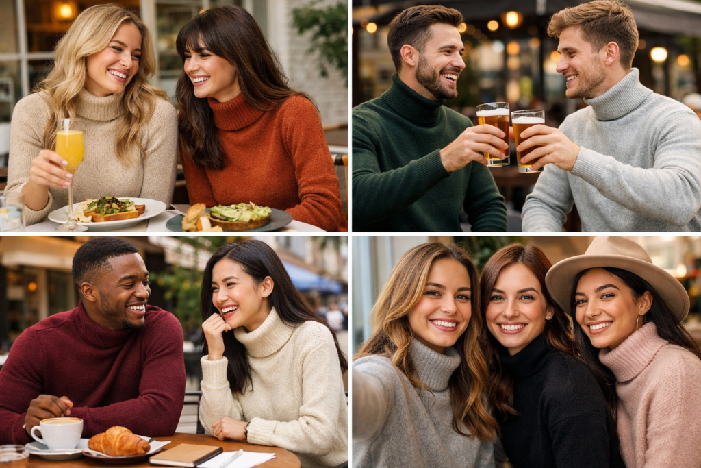 Turtleneck Sweaters Perfect for Brunch and Social Outings