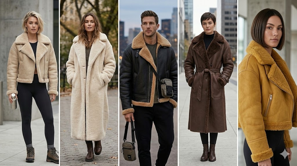 Oversized Shearling Jacket Trend: Cropped vs. Long