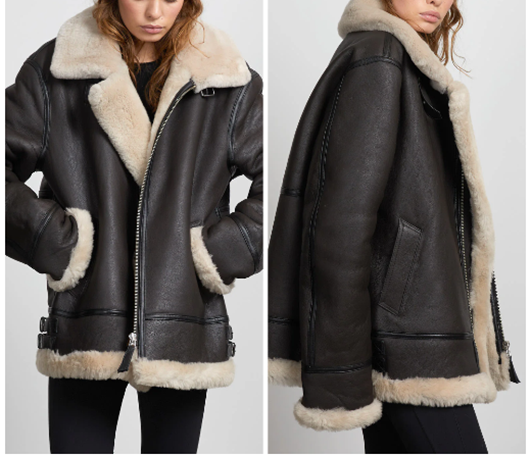 cropped shearling jackets