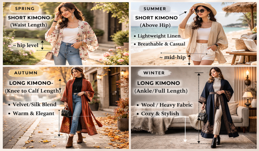 Comparing Long & Short Kimono Cardigans