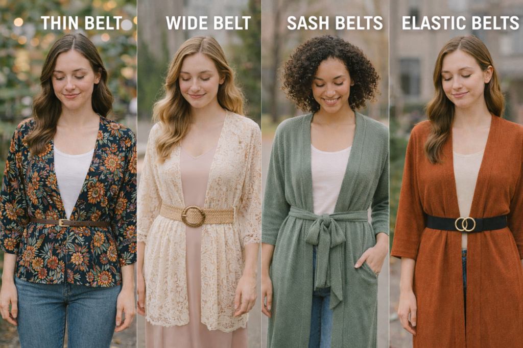 Kimono Cardigan with Belts