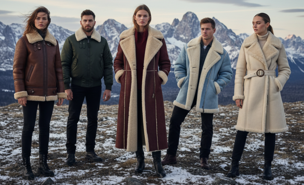 Different Styles of Shearling Jackets