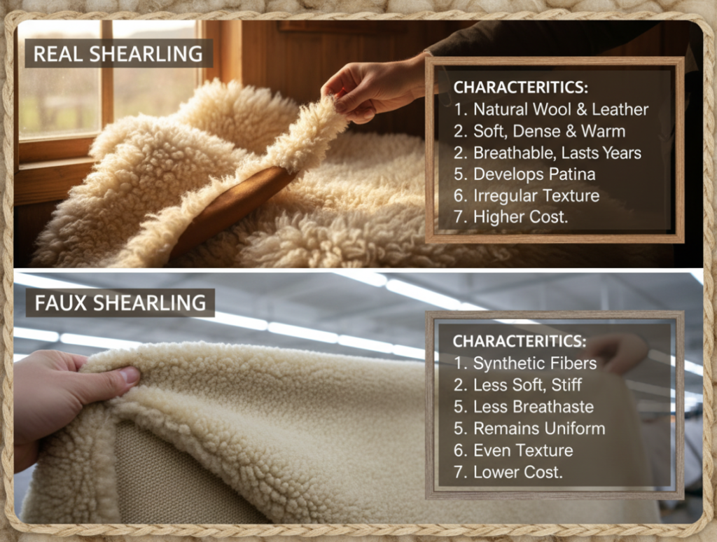 Real Shearling vs. Faux Shearling