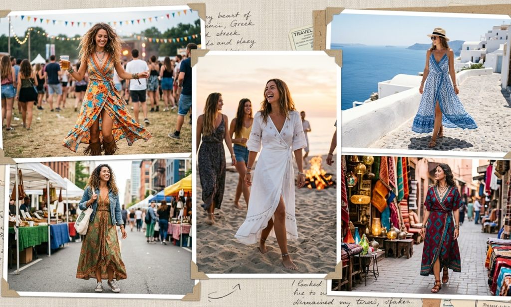 Boho Wrap Maxi Dresses