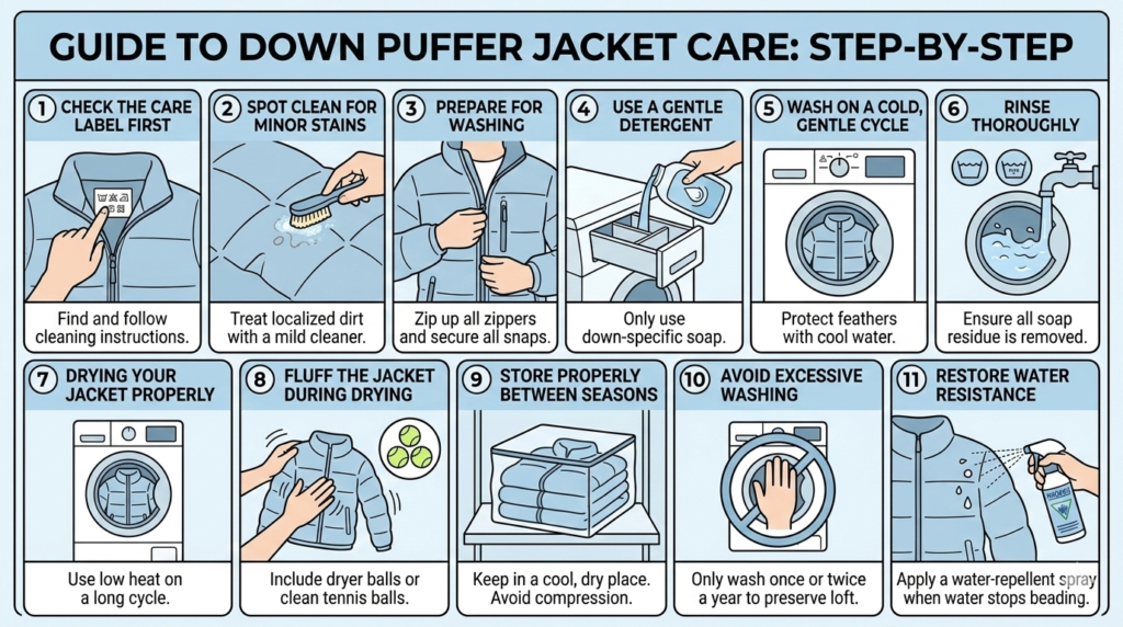 Cleaning a Down Puffer Jacket