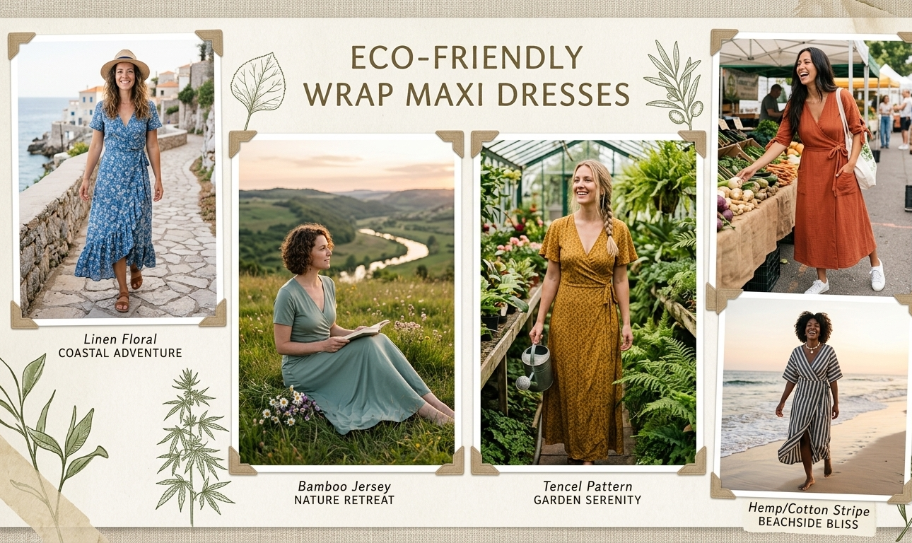 Eco-Friendly Wrap Maxi Dress