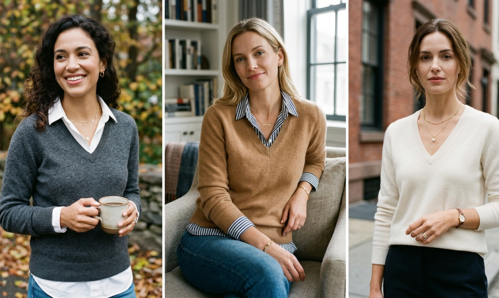 V-neck Cahmere Sweaters