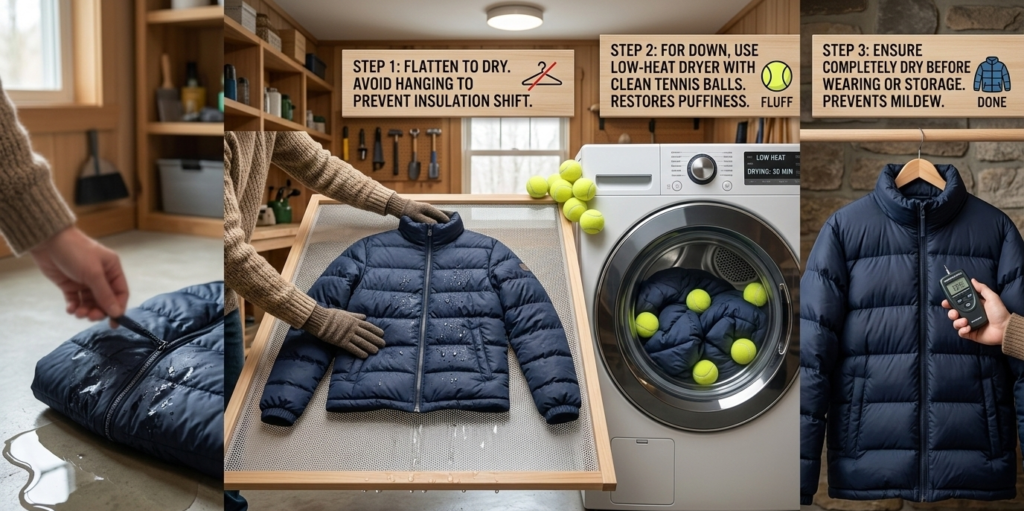 Caring for a Wet Puffer Jacket