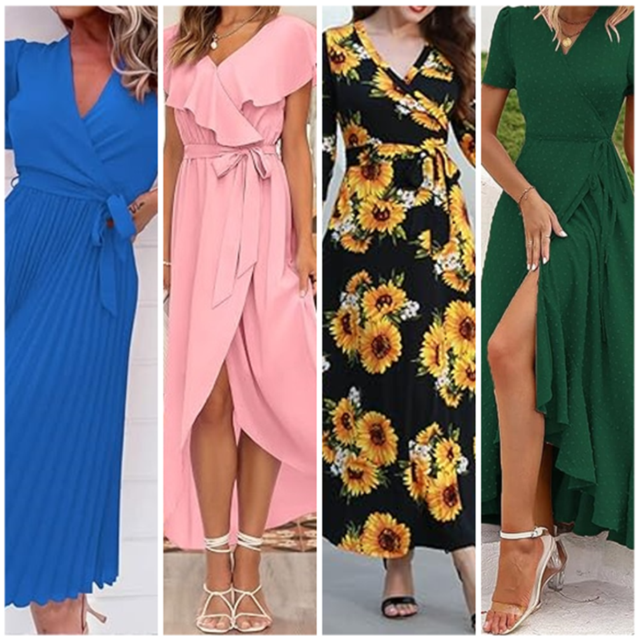 Bright Wrap Maxi Dresses