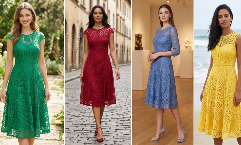 Elegance of Lace on A-Line Cocktail Dresses