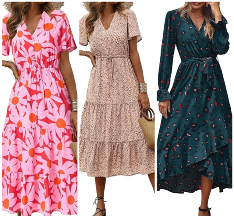 Tiered Wrap Maxi Dresses