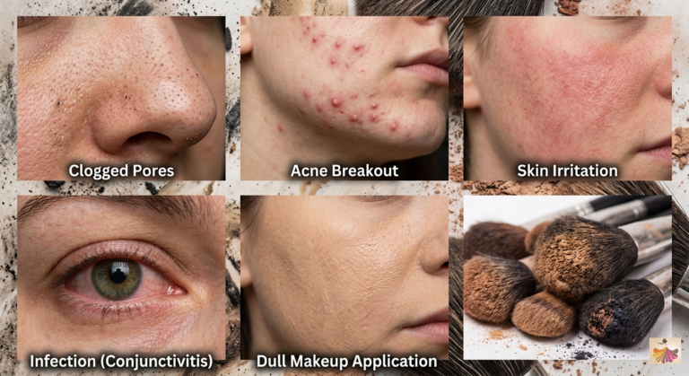 Dirty Makeup Brushes Affect Your Skin