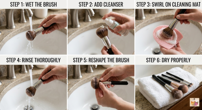 Steps of Cleaning Makeup Brushes