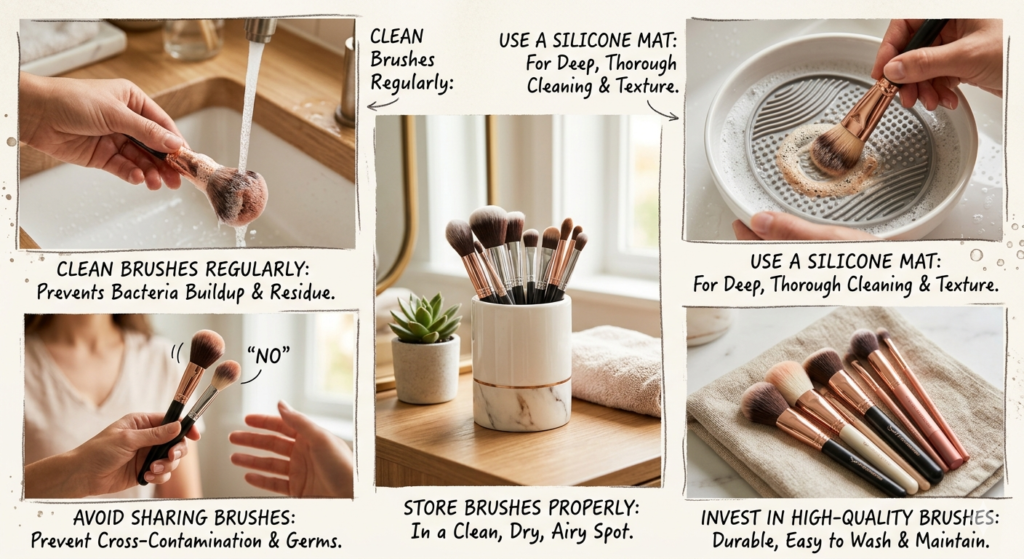 Tips to Keep Makeup Brushes Clean