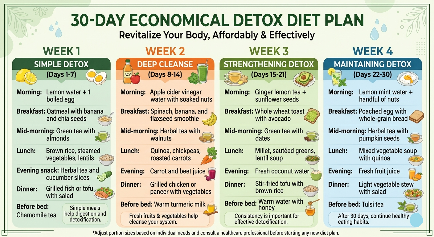 30-Day Economical Detox Diet Plan