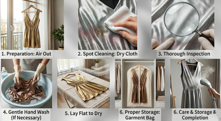 Care a Metallic Mini Dress