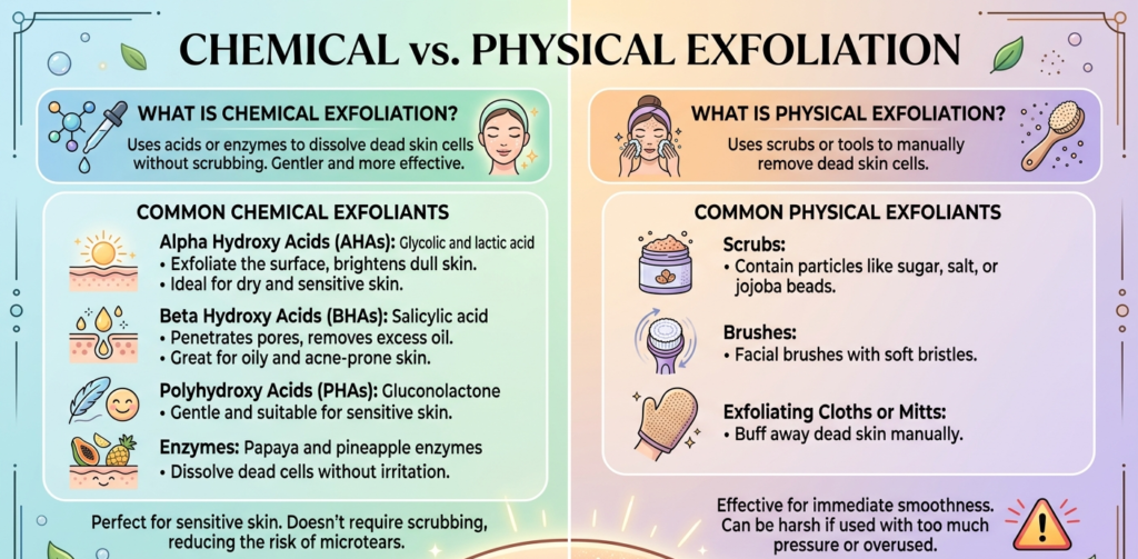 Chemical vs. Physical Exfoliation