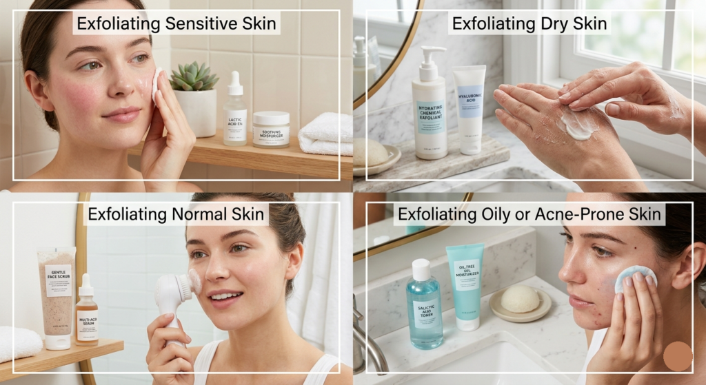 Exfoliate Different Types of Skin