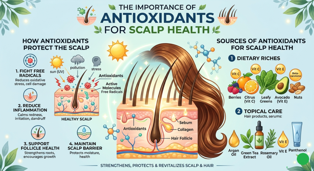 Importance of Antioxidants for Scalp Health