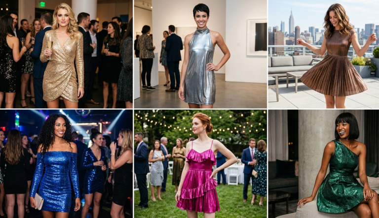 Metallic Mini Dress Styles