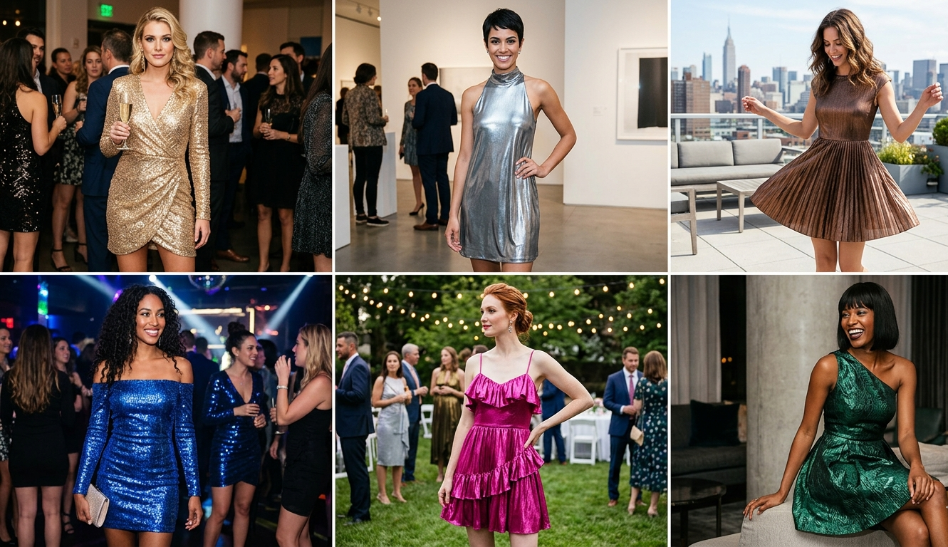 Metallic Mini Dress Styles