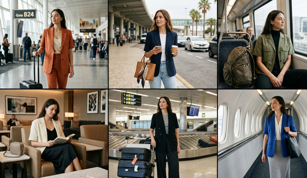 Short Sleeve Blazers for Travel and Airport Fashion