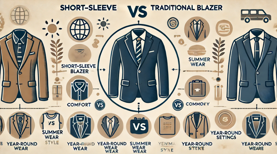 Short-sleeve blazers