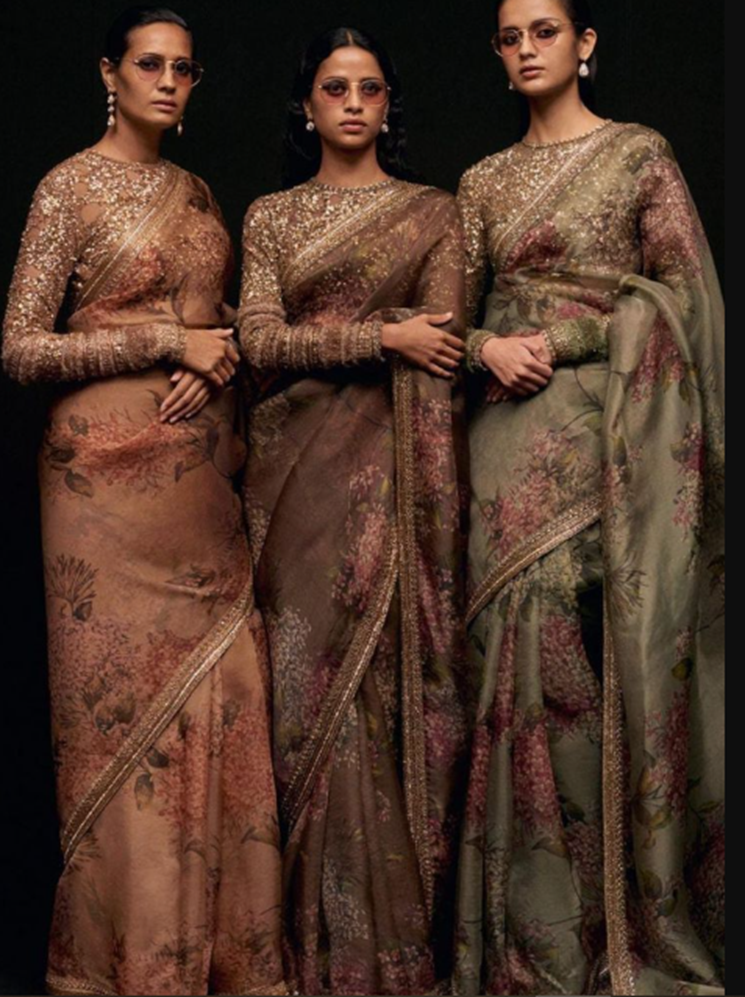 metallic sarees