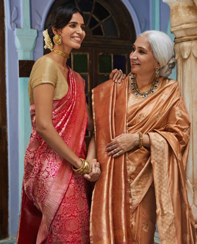 metallic sarees