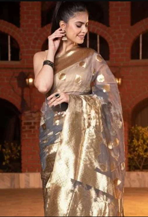 metallic sarees