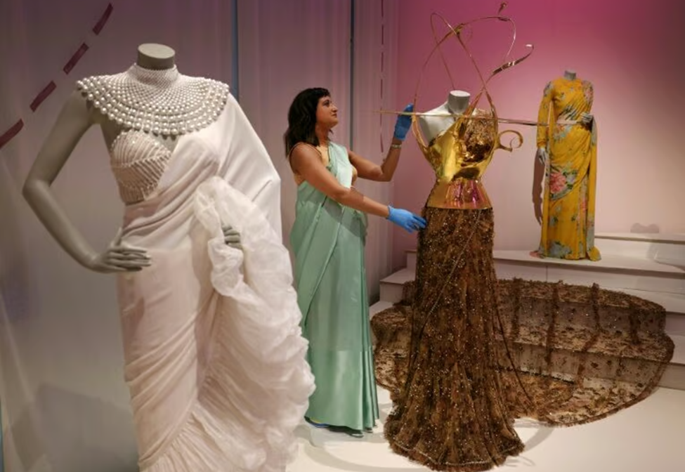 metallic sarees
