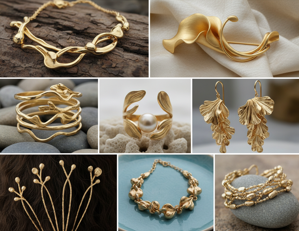Sculptural and Organic Shapes Gold Jewelry Trends