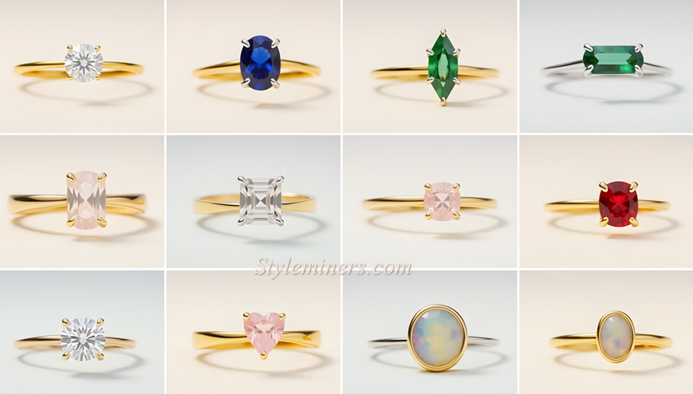Classic Solitaire Gold Ring Designs for Engagement