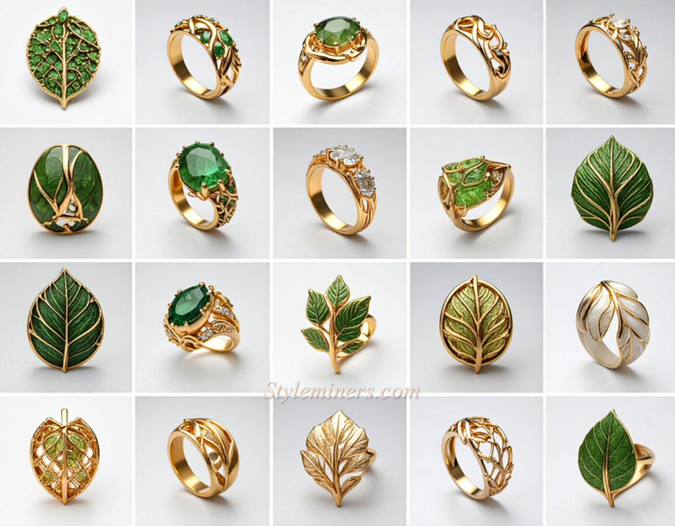 Nature‑Inspired Leaf and Vine Gold Ring Designs
