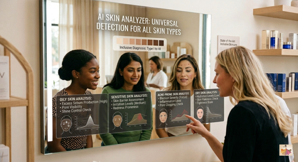 AI Skin Analyzer Mirrors Work for All Skin Types