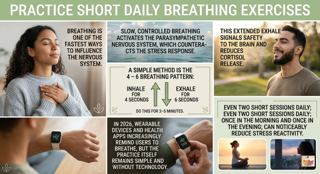 Practice Short Daily Breathing Exercises