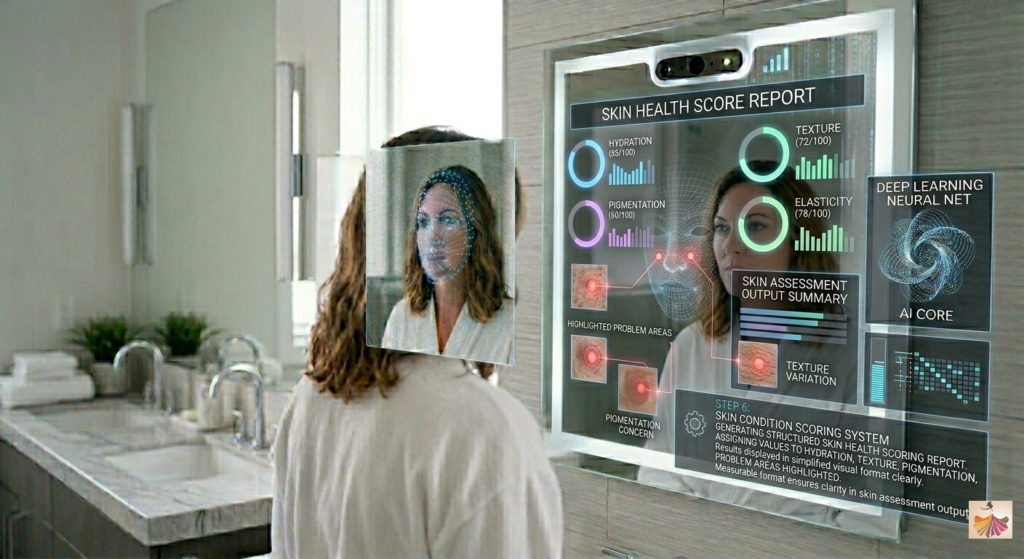 6th Step of AI Skin Analyzer Mirror Working: Skin Condition Scoring System