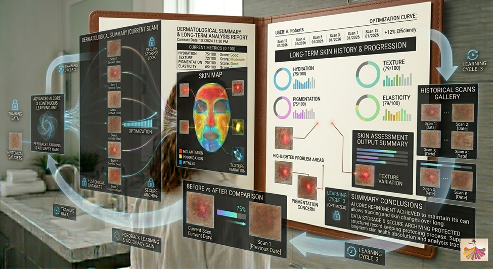 10th Step of AI Skin Analyzer Mirror Working: Final Output Generation Process