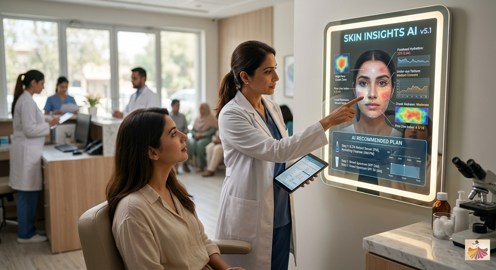 AI Skin Analyzer Mirrors Used by Dermatologists