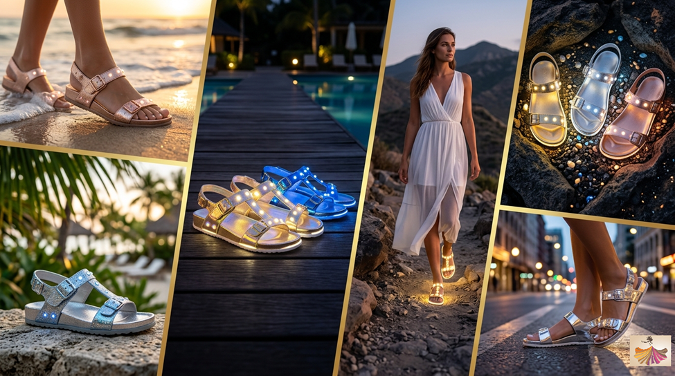 The Metallic Glow Sandals