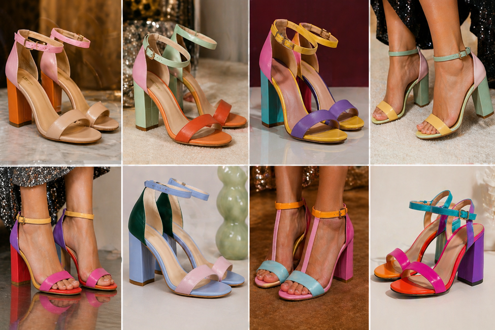 The Color-Blocked Design Sandals