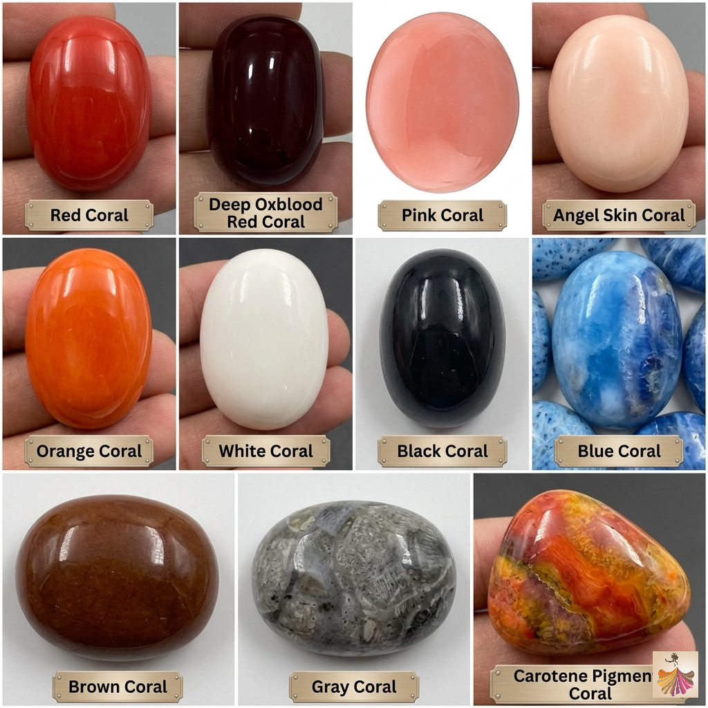 Different Colored Coral Stones