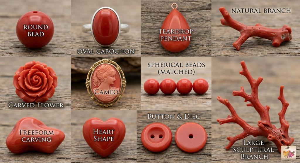 Shapes of Coral Gemstones