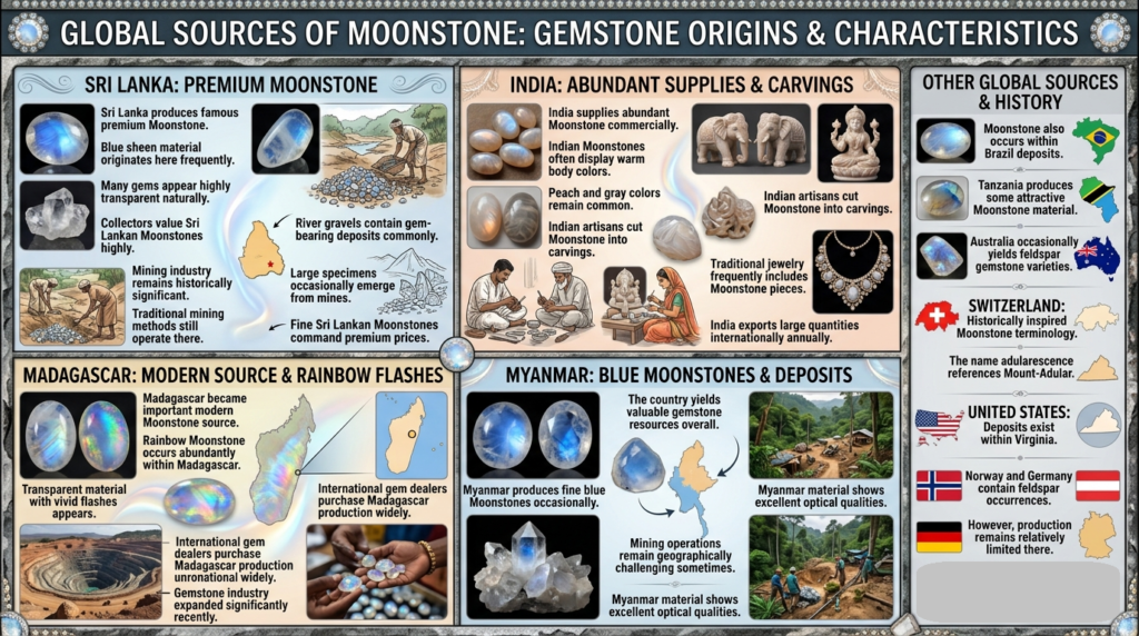 Source of Moonstone Gemstone