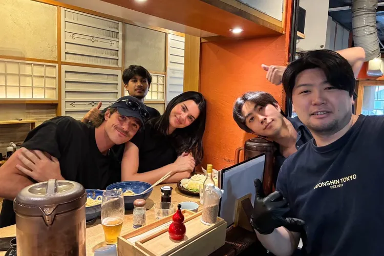 Jacob Elordi with Kendall Jenner in Tokyo