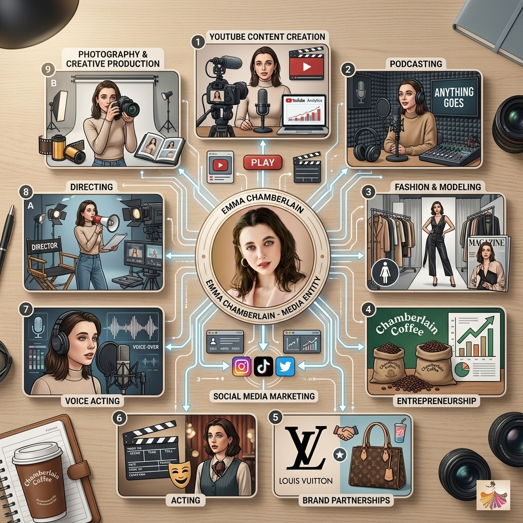 Fields in Which Emma Chamberlain Works