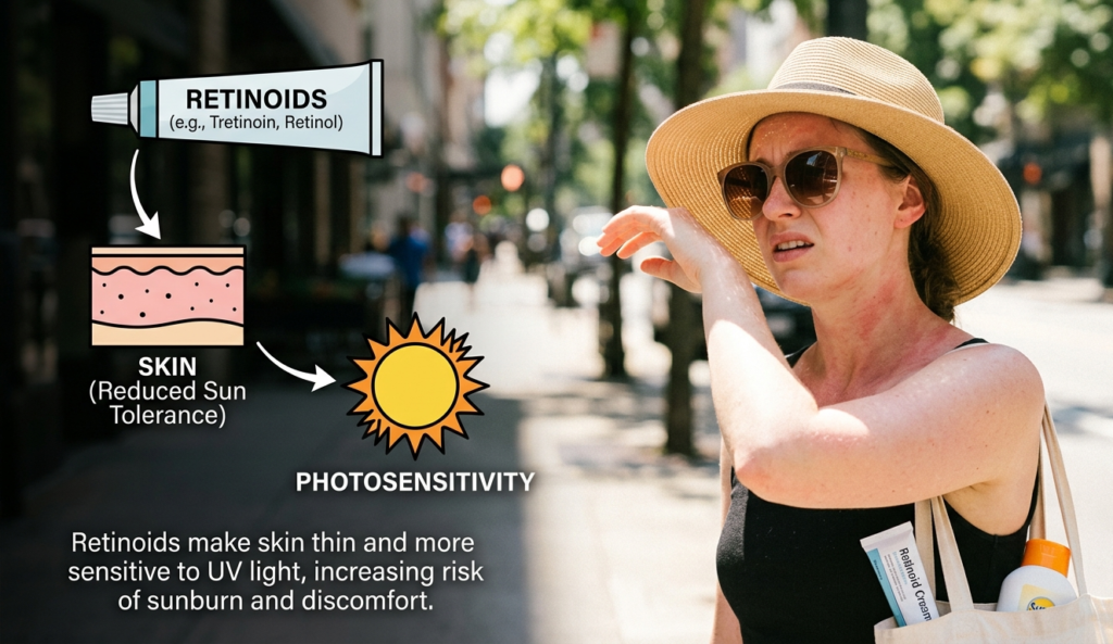 Photosensitivity by Using Retinoids