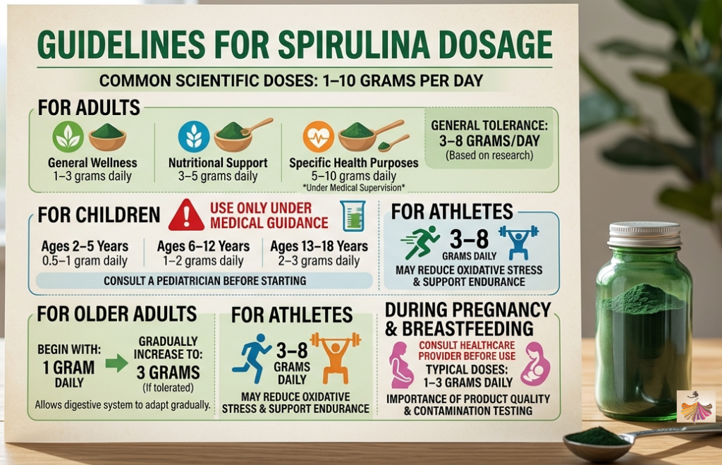 Recommended Spirulina Dosage