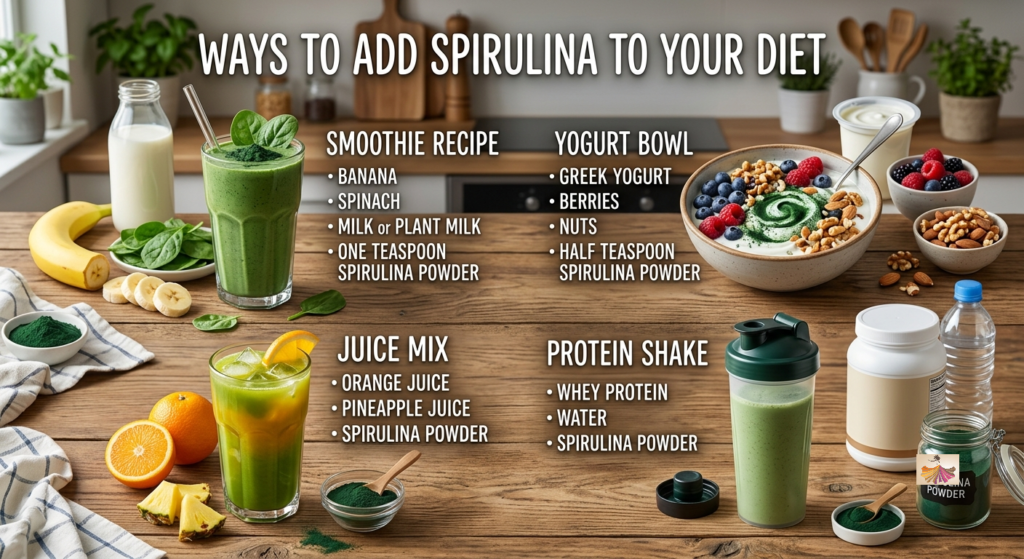 Ways to Add Spirulina to Your Diet